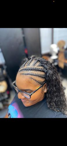 Weave with braided front